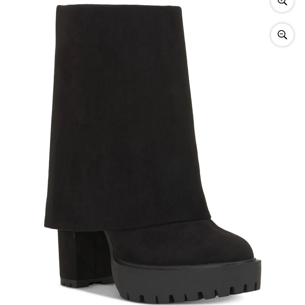 INC Acelina Fold-Over Cuffed Dress Black Booties